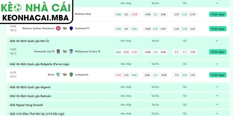 Giao diện lịch thi đấu bóng đá dễ sử dụng