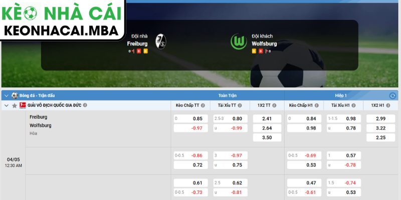 Soi kèo Freiburg vs Wolfsburg (00:30 04/05, Bundesliga) 4 Dự đoán kết quả trận Freiburg vs Wolfsburg (00:30 04/05, Bundesliga)
