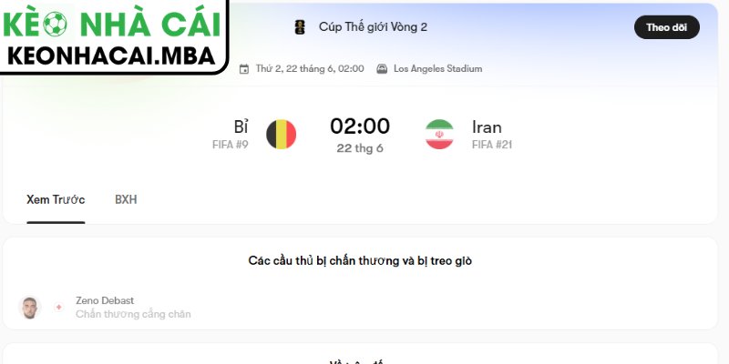 Dự đoán kết quả trận Bỉ và Iran (02:00 22/06, Bảng G - World Cup 2026)