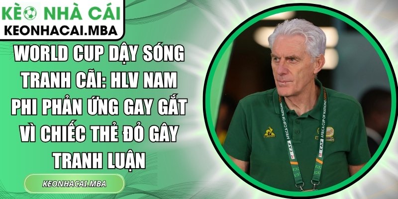 World Cup dậy sóng tranh cãi: HLV Nam Phi phản ứng gay gắt vì chiếc thẻ đỏ gây tranh luận 1 World Cup dậy sóng tranh cãi