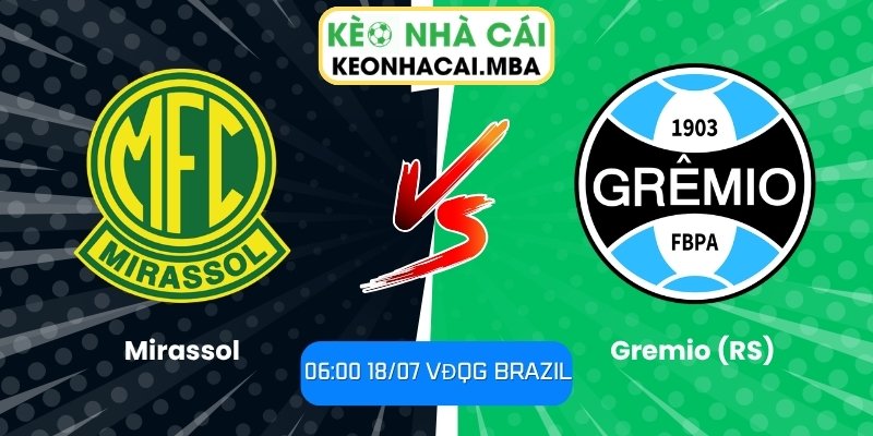 Soi Kèo Mirassol vs Gremio (RS) (06:00 18/07, VĐQG Brazil) 1 Mirassol vs Gremio (RS)