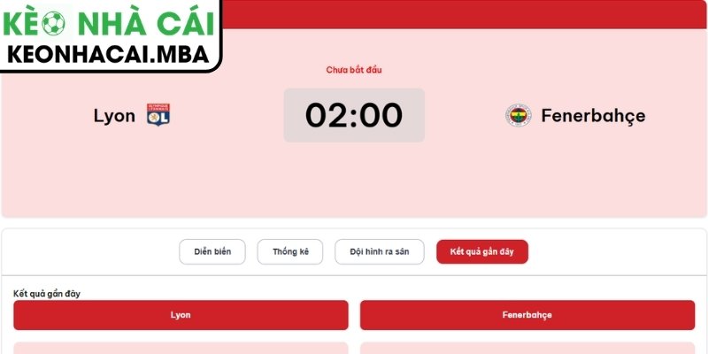 Soi Kèo Lyon vs Fenerbahce (02:00 27/08, UEFA Champions League) 3 Kèo châu Á trận Lyon vs Fenerbahce (02:00 27/08, UEFA Champions League)